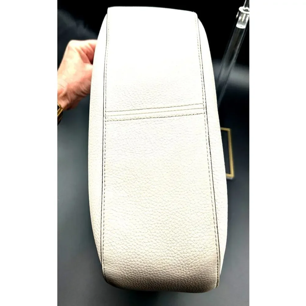 Kate Spade Lexy Cream Pebbled Leather Shoulder Bag Purse Neutral Classic - EUC - Picture 5 of 9